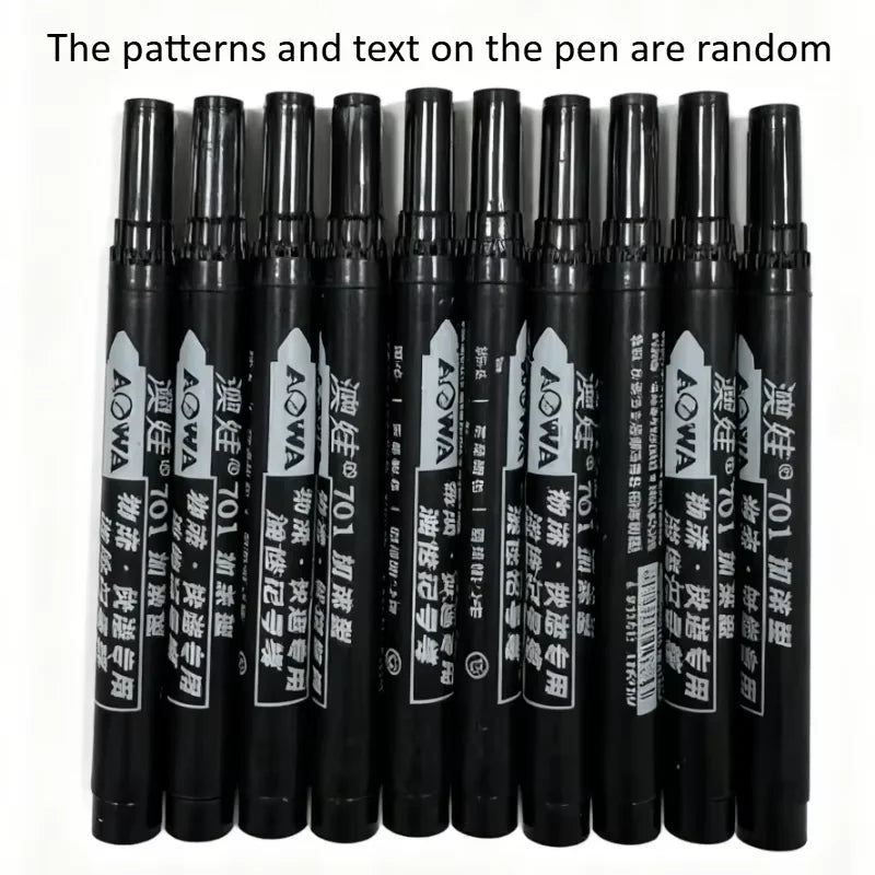 5/10pcs Waterproof Permanent Markers, Large Capacity Black Ink, Oil-Based, Ideal for Office & Marketing Use 마카펜 Oasis Select 10pcs