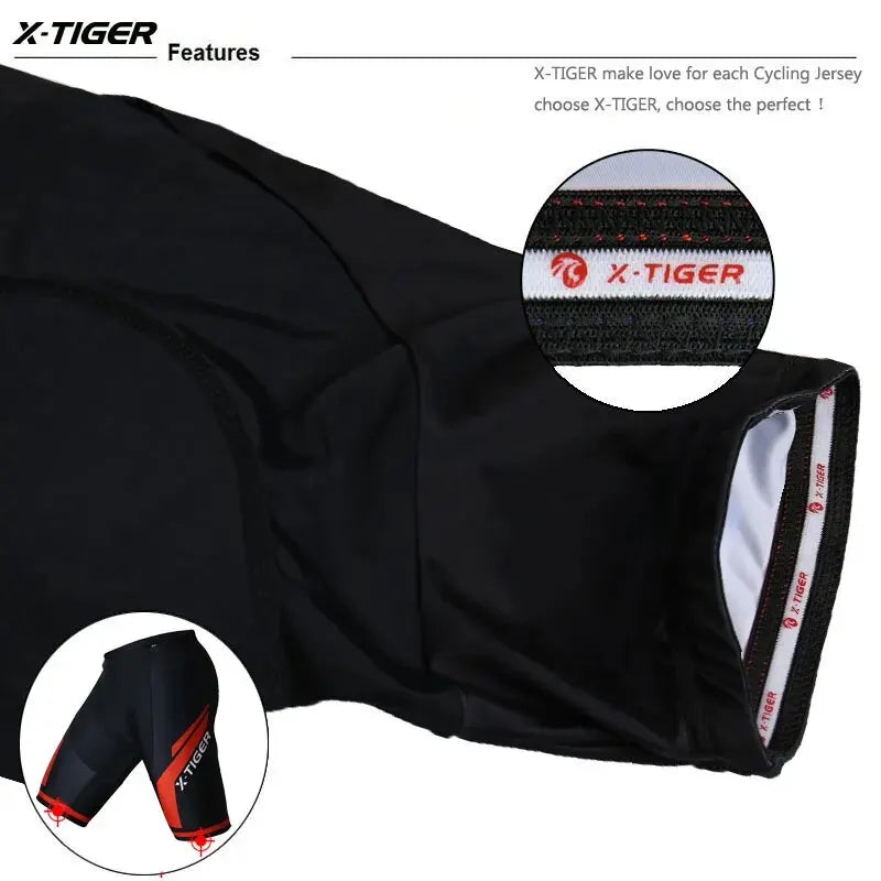 X-TIGER Cycling Shorts Men Gel Pad Bicycle Clothes MTB Road Bike Pants Anti-slip Leg Grips Bike Shorts Summer Outfit Clothes Oasis Select