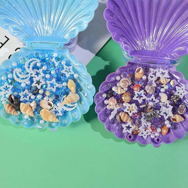 Ocean Style Nail Glitter Decorations – Star Moon Conch Resin