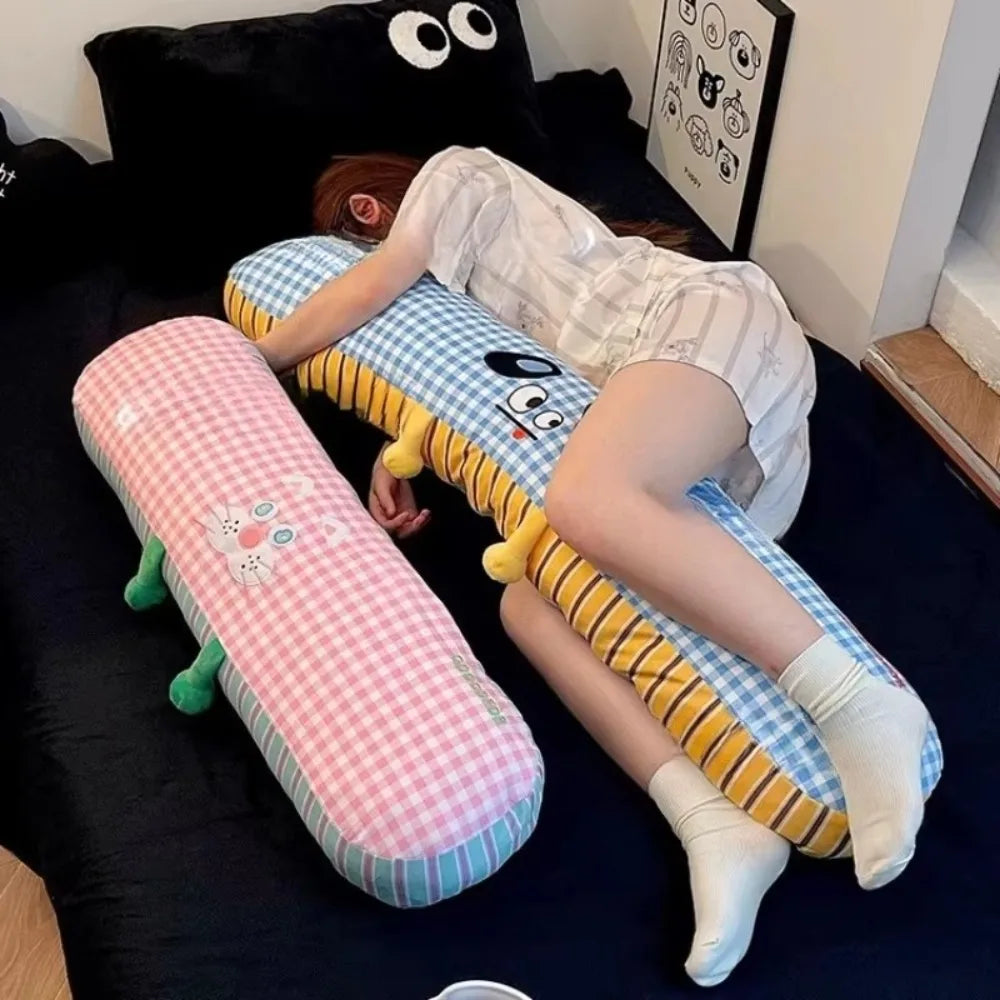 Cute Soft Long Body Pillow – 90cm Cotton Side Sleeper Cushion