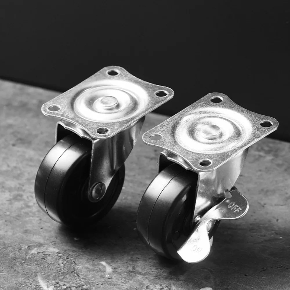Set Of 4 1"/2" PVC Furniture Casters Wear Resistant Mute Universal Heavy Trolley Wheels 360 Degrees Swivel Castor Oasis Select