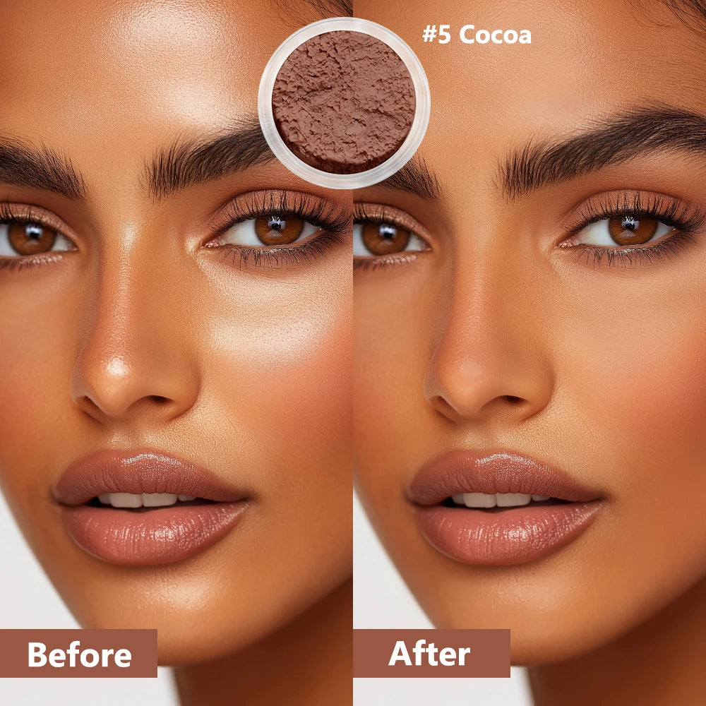 Long Lasting Bake Setting Powder and Puff Puff Pass Set 5 Colors Oil-Absorbing Matte Finish Locks Setting Face Cosmetics kimchi Oasis Select