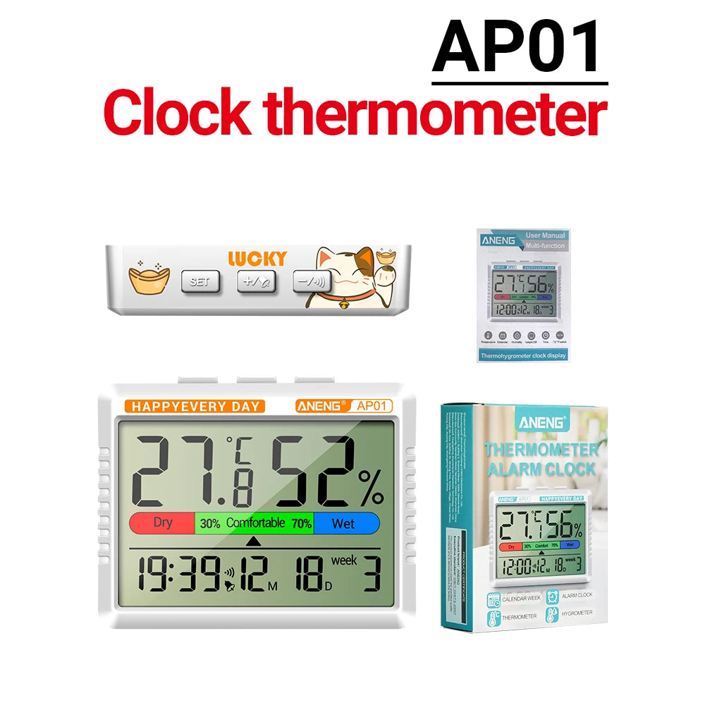 ANENG AP01 Multiscene Measurement Temperature Humidity Meter Handheld Precision Digital Air Thermometer Hygrometer Tester Tools Oasis Select Orange