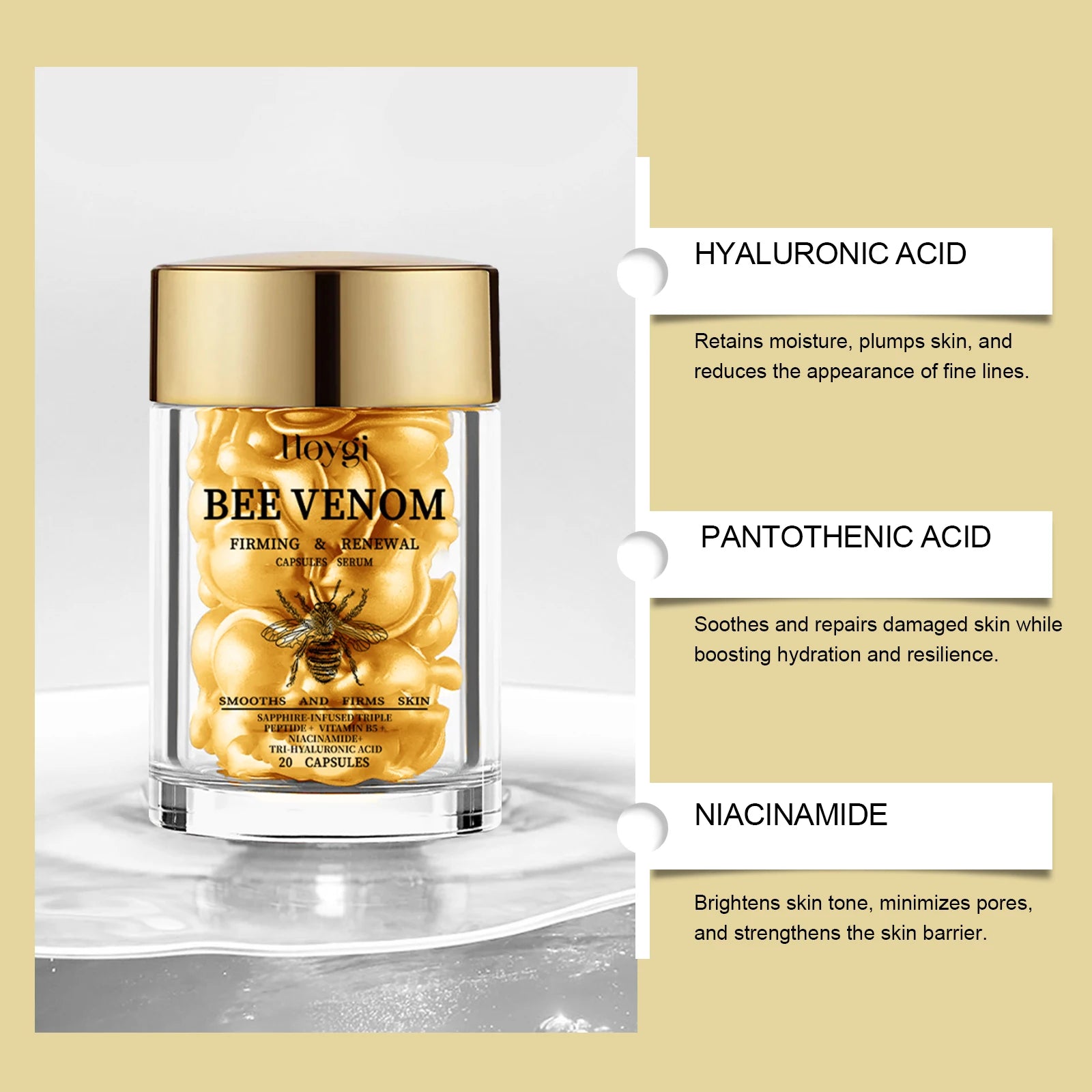 Hoygi Bee Venom Facial Essence Capsules – Firming Serum