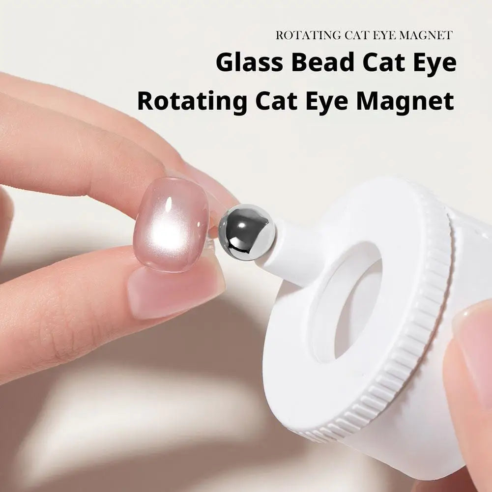 360° Rotating Cat Eye Nail Magnet – Glass Bead & Wide Light Nail Art Magnet Tool Oasis Select