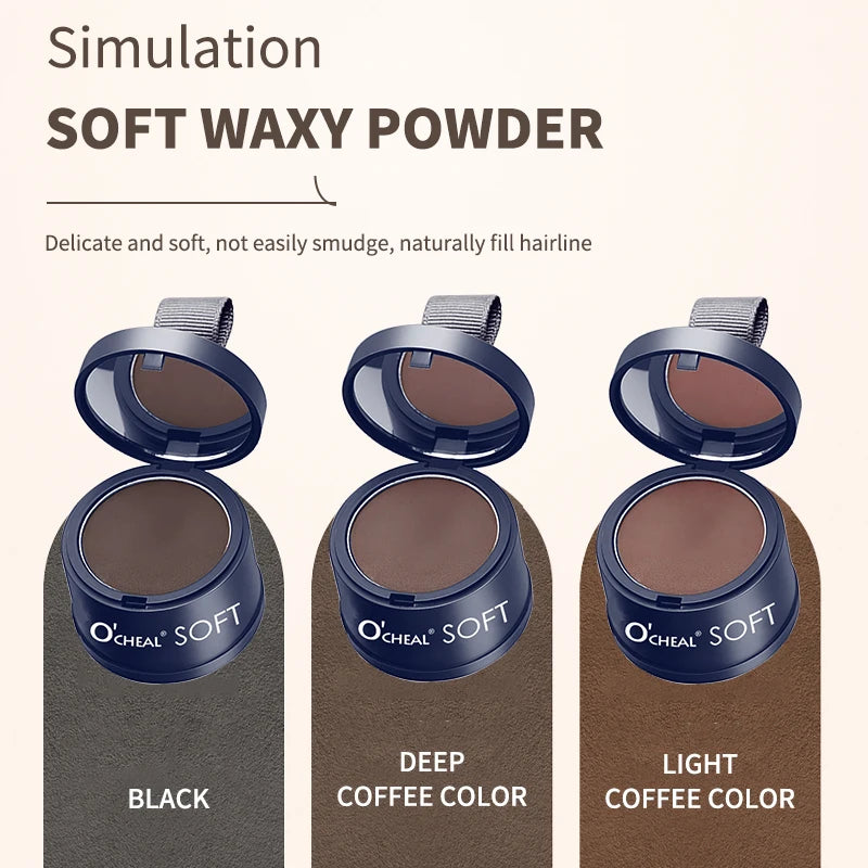 O'CHEAL Hair Line Powder Black Root Cover Up Natural Instant Waterproof Hairline Shadow Powder Hair Concealer Coverage Styling Oasis Select