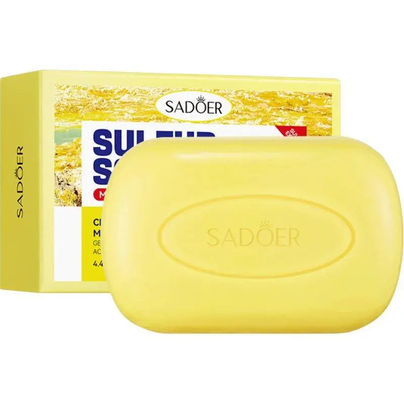 SADOER Sulfur Facial & Body Soap – Oil Control & Clear Skin Facial Cleansing Soap Oasis Select 1pcs
