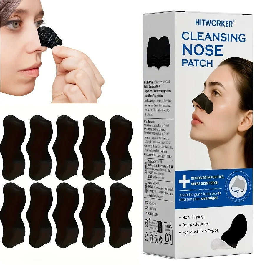 10pcs Deep Cleansing Nose Strips - Hypoallergenic, Rosemary Scented, for All Light Beige Types, Unisex Adult Facial Pore Cleansi Oasis Select 10pcs