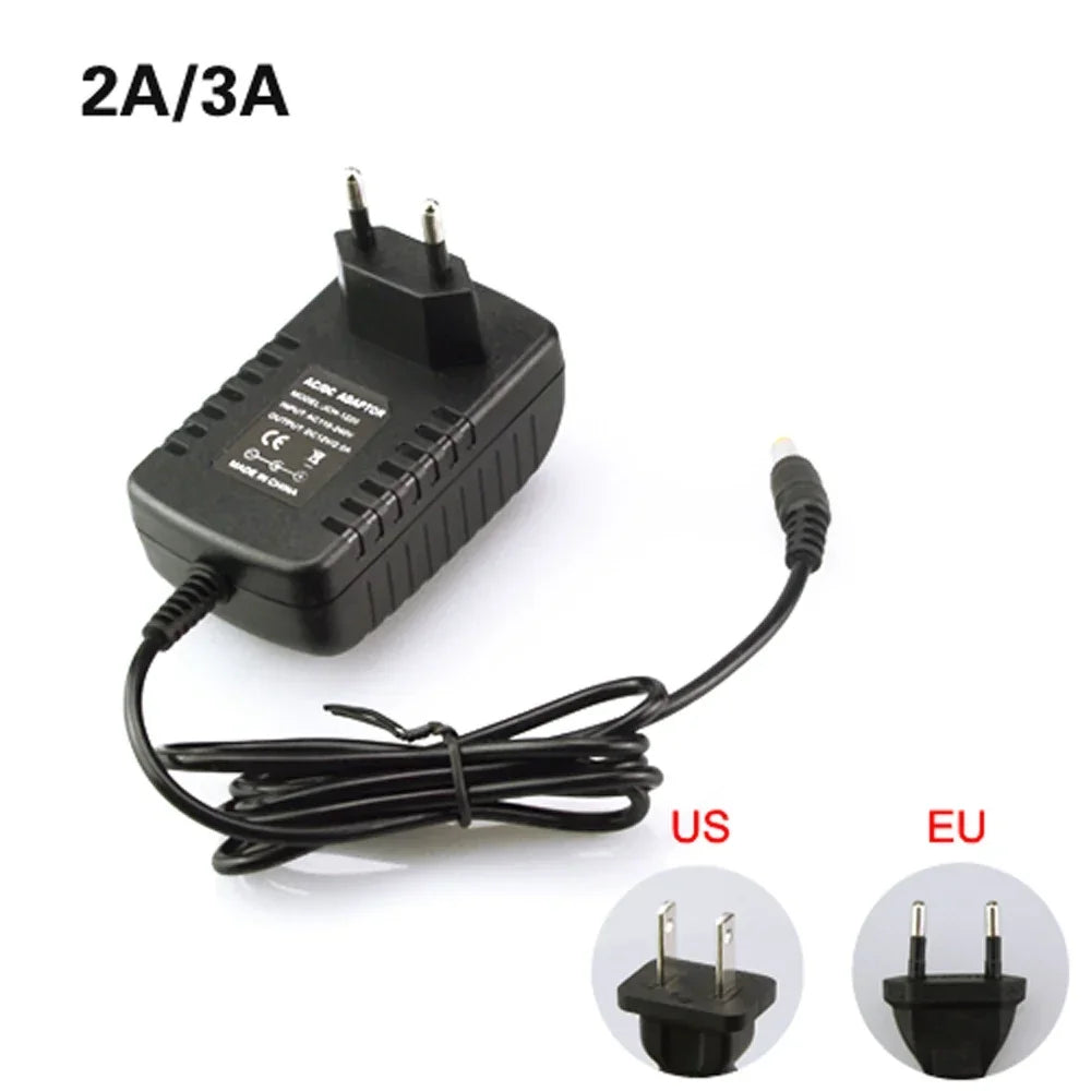 12Volt LED Power Adapter AC 110V-220V To DC 12V Power Supply Transformer 1A 2A 3A EU US Converter Adaptor For Led Light Strips Oasis Select