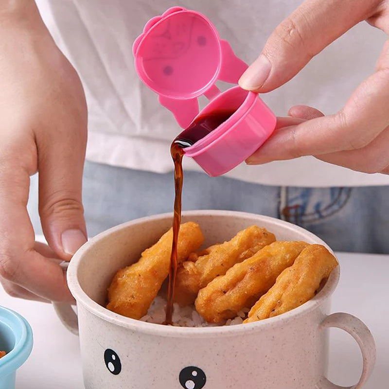 3-Pack Cartoon Mini Squeeze Sauce Bottles | Kids Seasoning Set