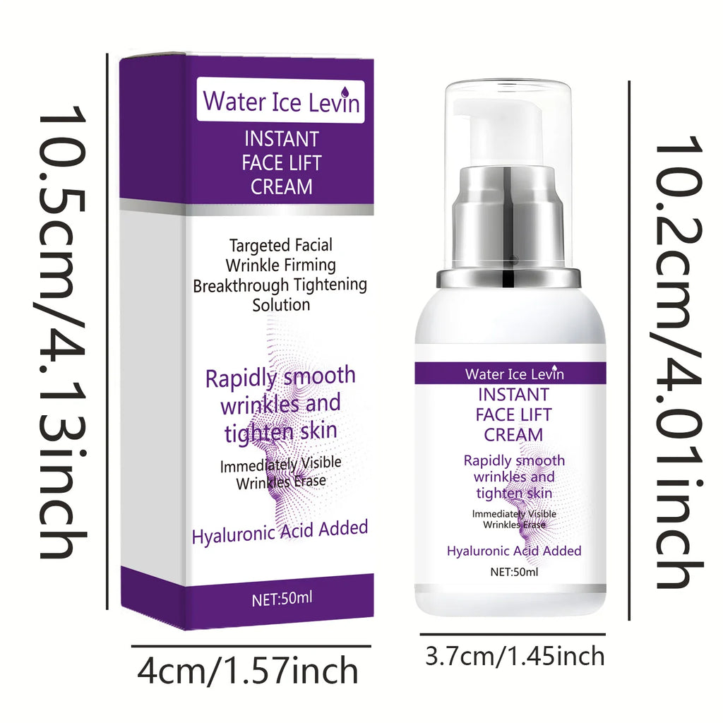 Instant face lift cream with hyaluronic acid for wrinkles. Firming solution. Oasis Select