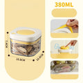 Airtight Food Storage Canister Clear Plastic Container for Coffee GrainsSpices Cereal Kitchen Organizer Pantry Shelf Sealing Jar Oasis Select White yellow 380ml