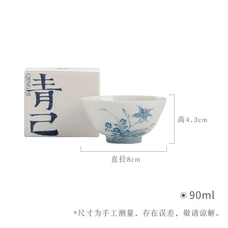 Blue And White Master Cup Kung Fu TeacupCeramic Tea Cup Oasis Select 1