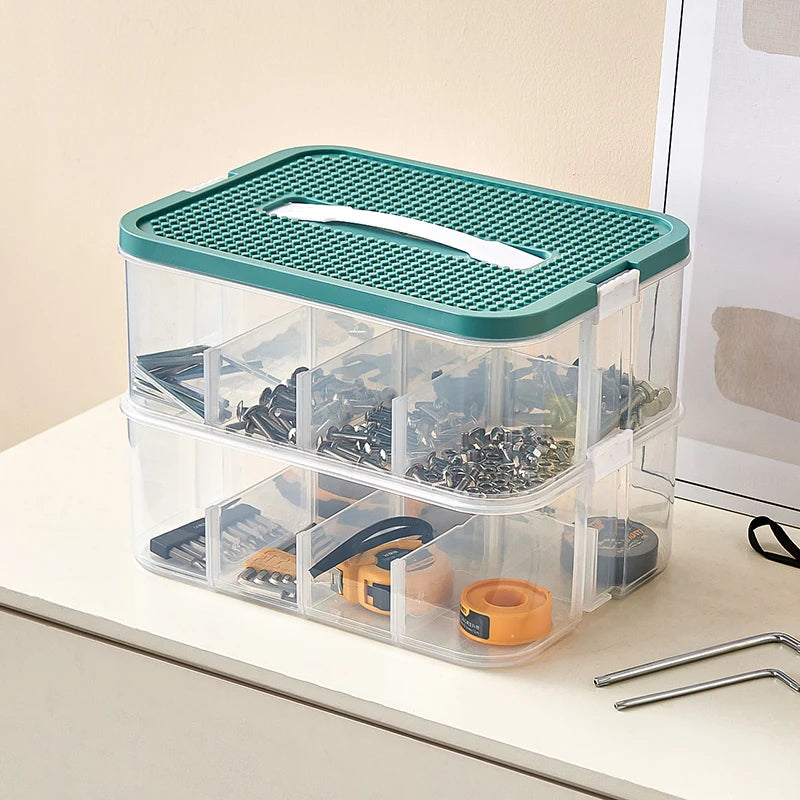 Tool storage box, large-capacity hardware parts storage box, designed for organizing and sorting tools and parts Oasis Select