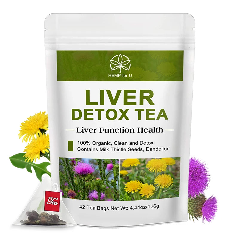 100% Liver Detox Drink Contains Natural Plants Milk Thistle and Dandelion Support Liver Health, Cleanse and Relieve Bad Breath Oasis Select 42days 1BAG United States