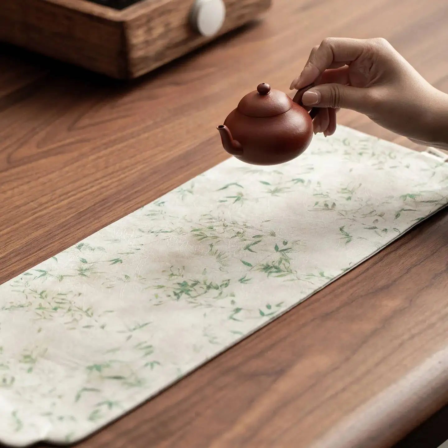 Embroidered Tea Mat Thickened Dry Bubble Table Runner Tea Ceremony Tea Table Draining Mat Heat Insulation Oasis Select
