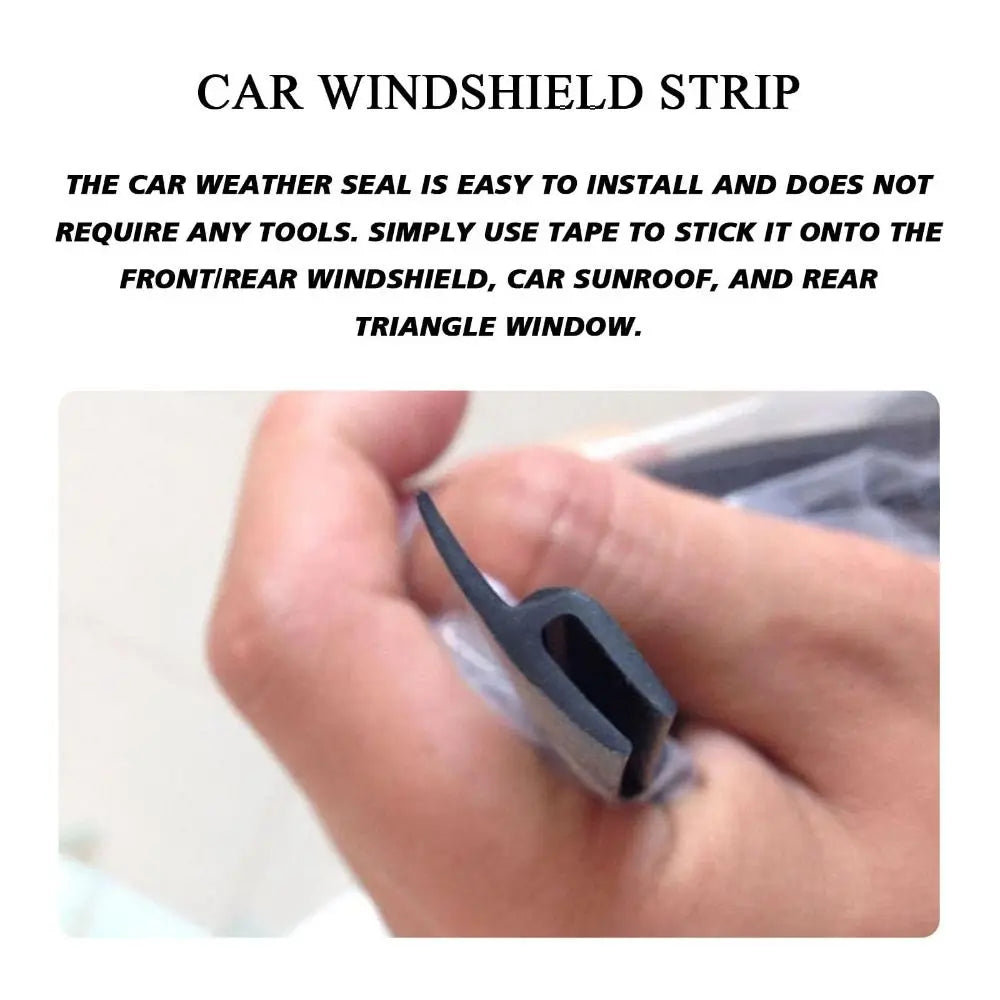 1.7M/5.6Ft Length Car Windshield Cowl Rubber Seal Strip H-Shape Profile Rubber Auto Front Rear Windshield Seal Black Oasis Select