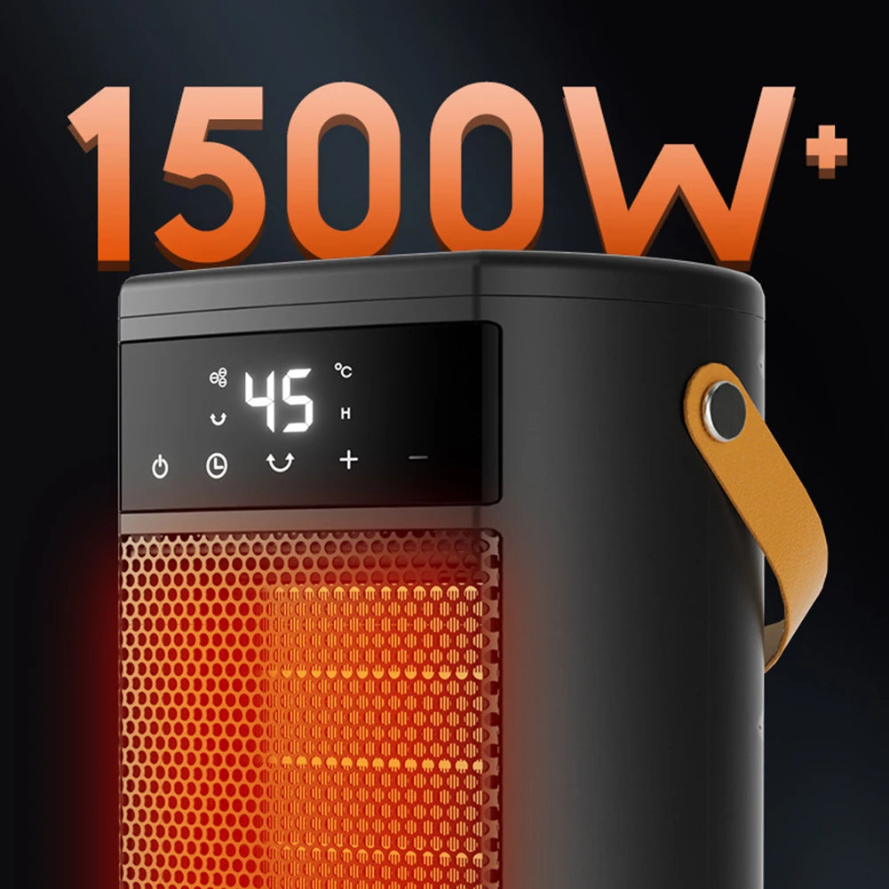 Portable 1500W PTC Ceramic Space Heater | Digital Display Fan