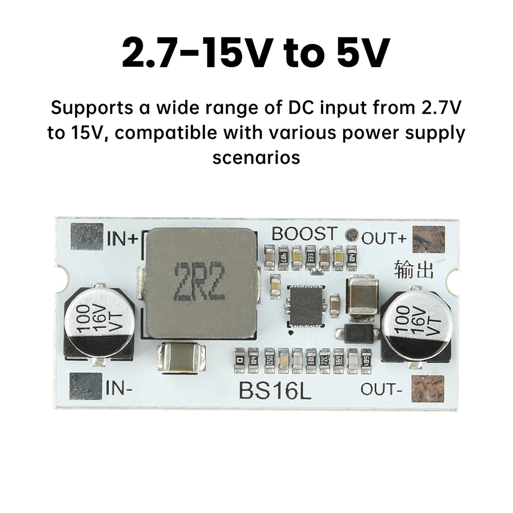 DC-DC Boost Converter Module 2.7-15V to 5V/9V/12V 12A High Efficiency Step Up Voltage Regulator With Short-Circuit Protection Oasis Select