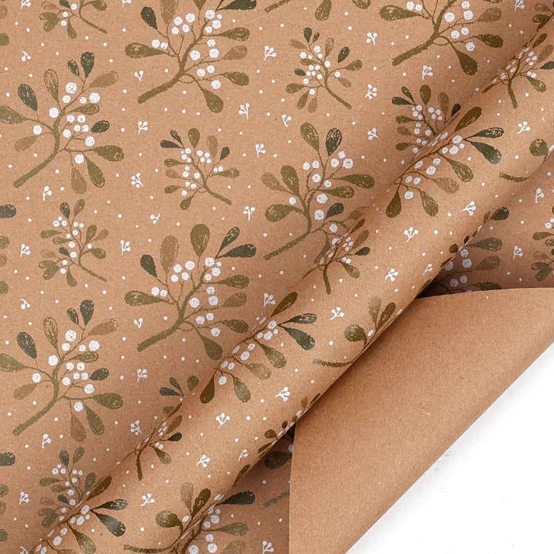 50x70cm Xmas Gift Paper Recyclable Kraft Wrapping Paper Christmas Wrapping Paper Sturdy For Wedding Winter Holiday Christmas Oasis Select Style 7