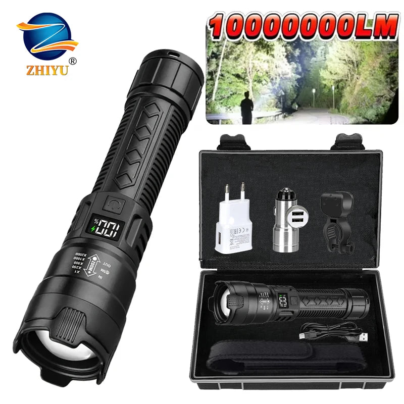 2000LM Rechargeable LED Tactical Flashlight | Zoom Torch