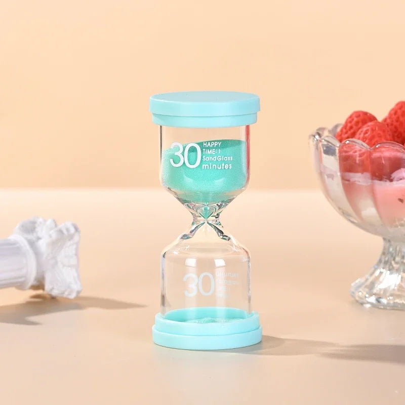 1PCS 3/5/10/15/30 Minutes Colorful Hourglass Sandglass Children Kid Gift Toy Sand Timer Hour Glass Home Decoration Sand Clock Oasis Select 30min