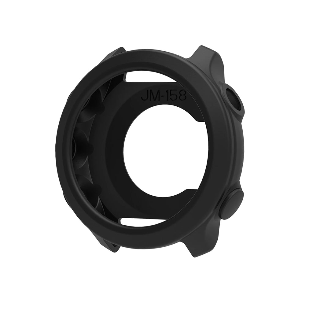 Silicone Case Cover for Garmin Forerunner 55 & 158 | Clear Bumper Smartwatch Case Cover Oasis Select black