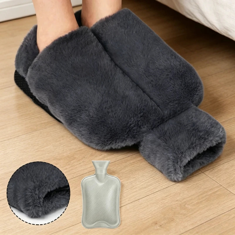 2000ml Heated Foot Warmer, Explosion Proof Hot Water Bag, Water Filled Rubber Foot Warmer, Water Filled Plush Foot Warmer Oasis Select