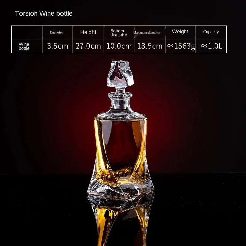 European Thickened Whiskey Glass Large Foreign Wine Crystal Bottle