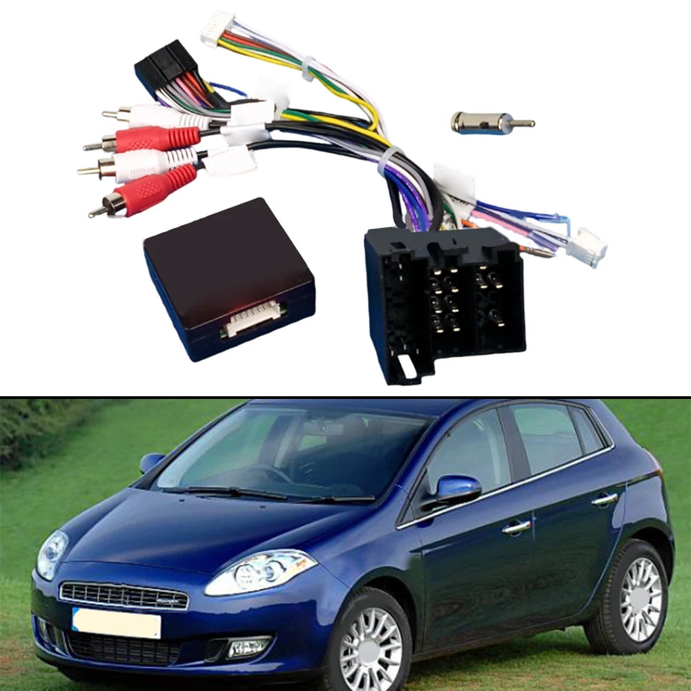 16-Pin Automotive Harness Adapter and CAN Bus Decoder Box for Aftermarket Audio Installation in For Fiat For Doblo Vehicles Oasis Select China Mainland