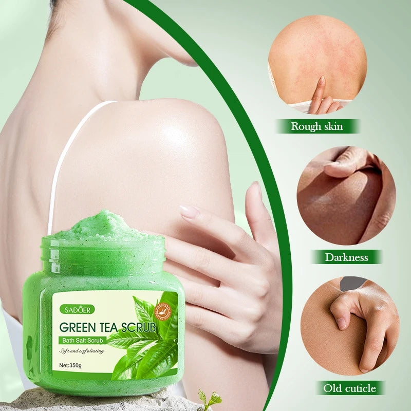 Green Tea Body Scrub 350g – Exfoliate, Hydrate & Brighten Body Scrub Oasis Select