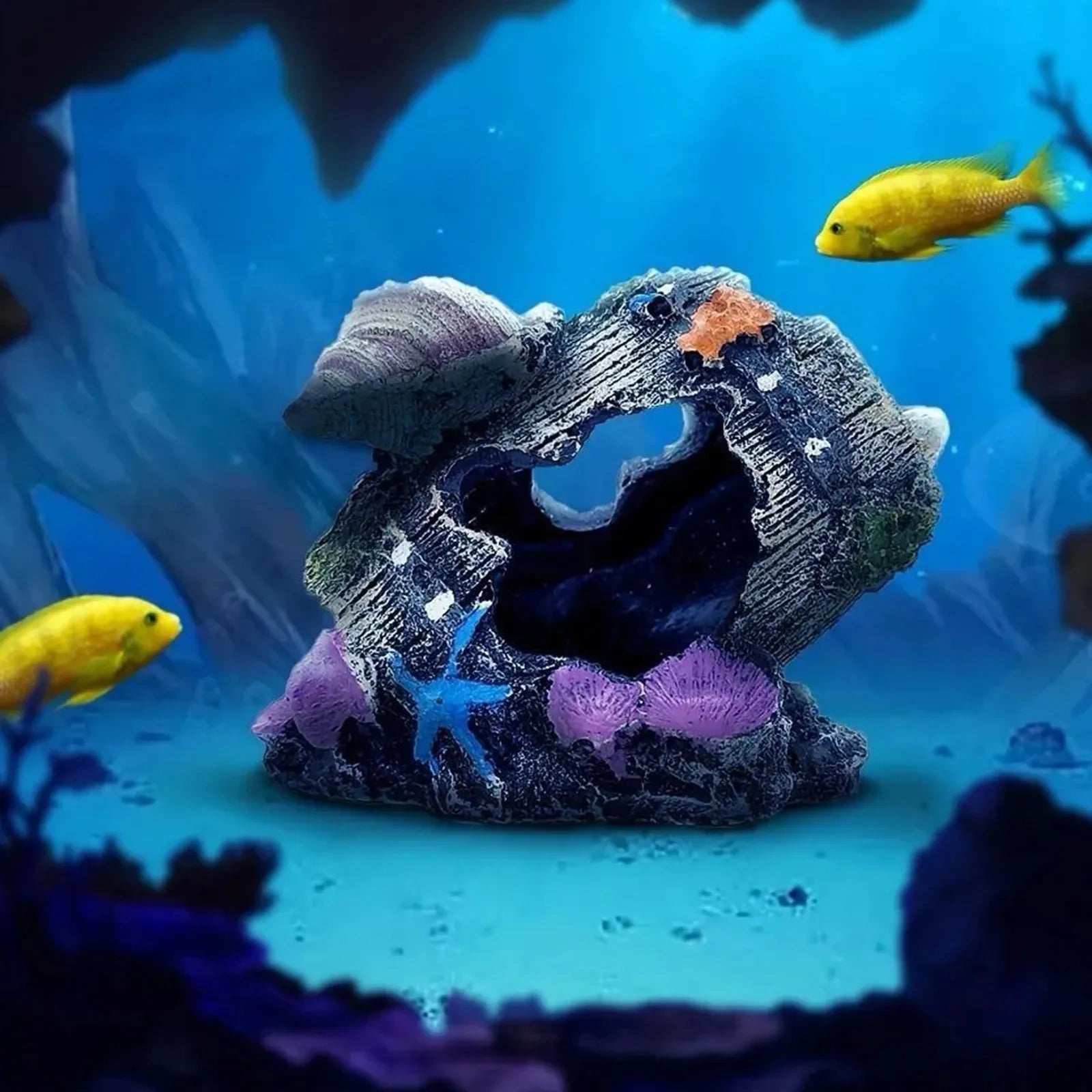 Aquarium Barrel Cave Resin Ornament | Fish Tank Decoration Aquarium Cave Ornament Oasis Select