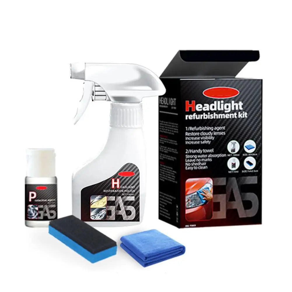 Car Headlight Restoration Kit – Scratch & UV Restorer 180ml