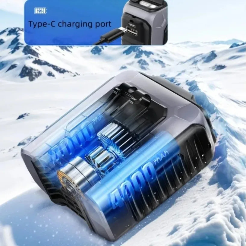 Portable Waist Clip Fan Wearable Belt Personal Fan Anti-Suck Clothing 4000mAh Long Battery Life for Daily Commute Outdoor Oasis Select