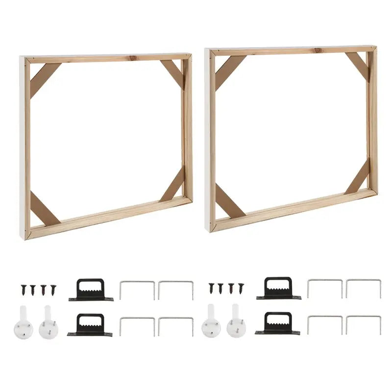 LIKE WISH 2 Set DIY Solid Wood Canvas Frame Kit, 16X20 Inch Canvas Frame Stretcher Bars Wood For Oil Paintings, Prints And Poste Oasis Select