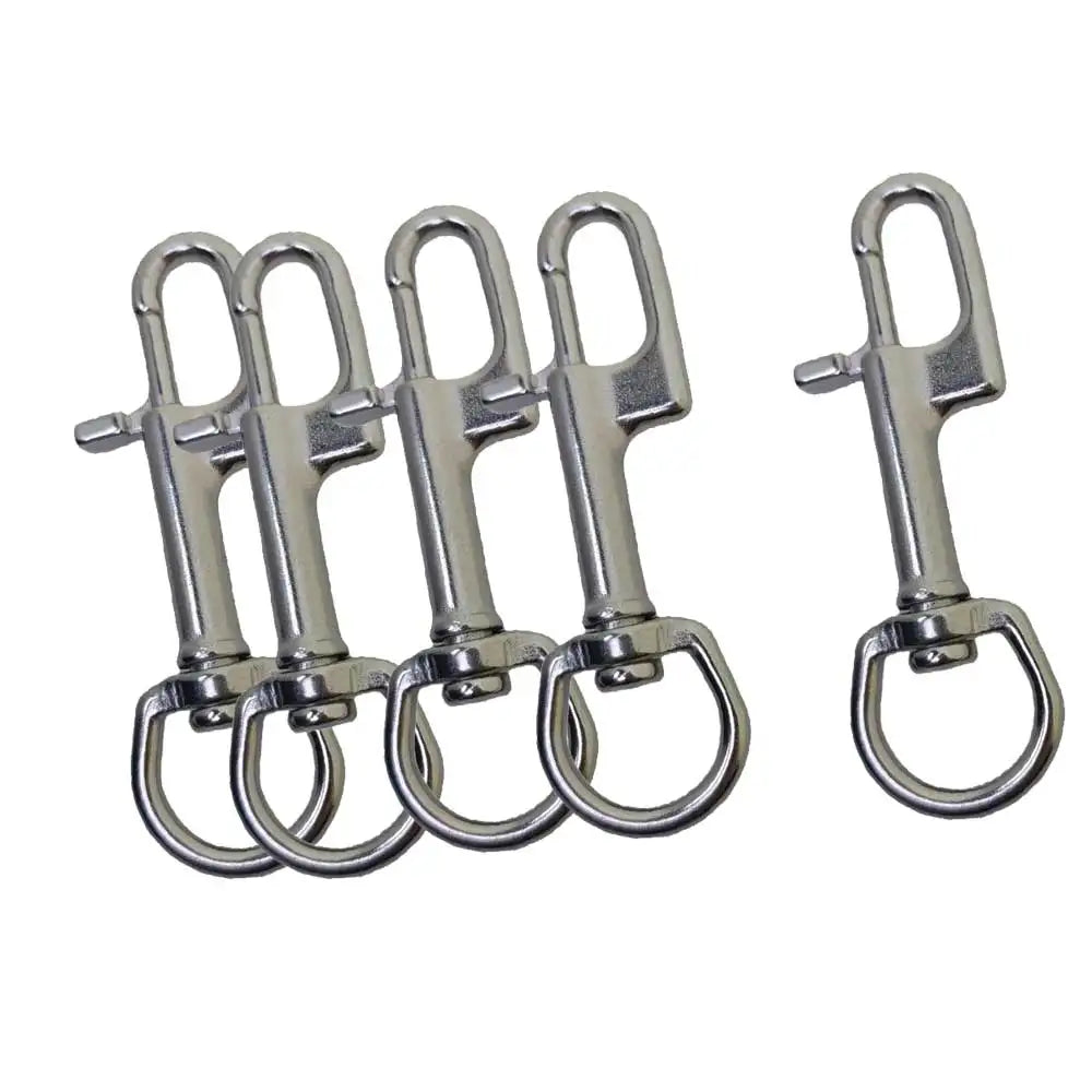 1/3/5pcs 92mm Heavy Duty Marine-Grade 316 Stainless Steel Swivel Eye Bolt Snap for Marine Boat Scuba Diving Safety Snap Hook Oasis Select 5pcs