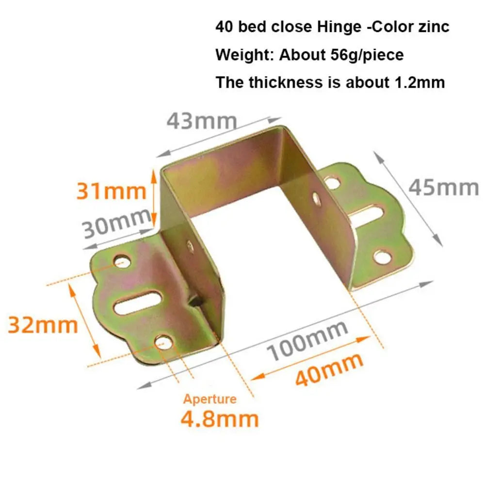 Thickened Bed & Furniture Hinges | 11 Styles with Screws