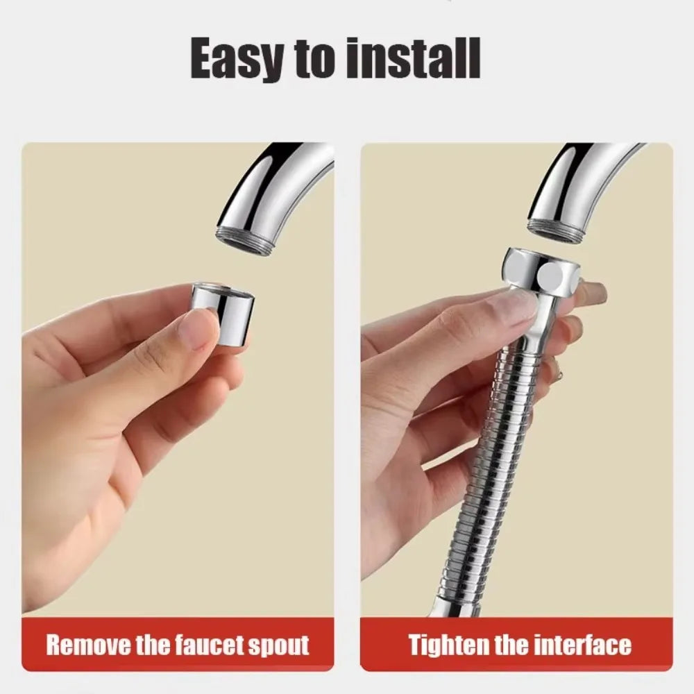 Flexible Faucet Extender Adapter Useful Rotatable Water Tap Hose Taps Lengthen Extender Bathroom Sink Kitchen Accessories Oasis Select
