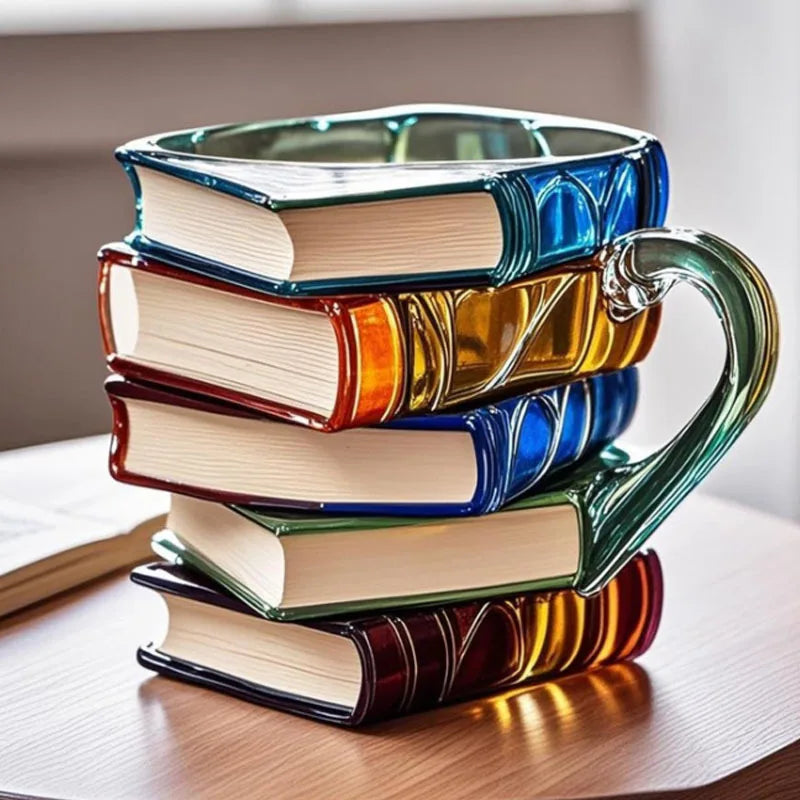 Artistic Painted Book - Shaped Mug | Unique Coffee Cup Decor Oasis Select