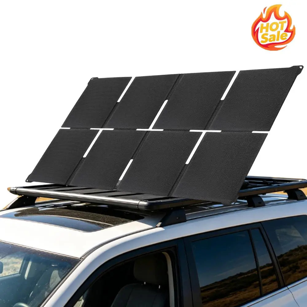 80W Solar Battery Charger with USB-A/Type-C/DC Outputs Foldable Solar Panel Charger for Outdoor RV Camping Off Grid Emergency Oasis Select