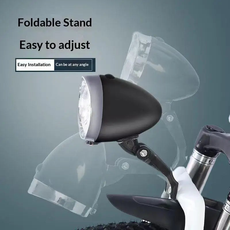 Vintage 3 LED Bicycle Headlight | Retro Bike Front Lamp