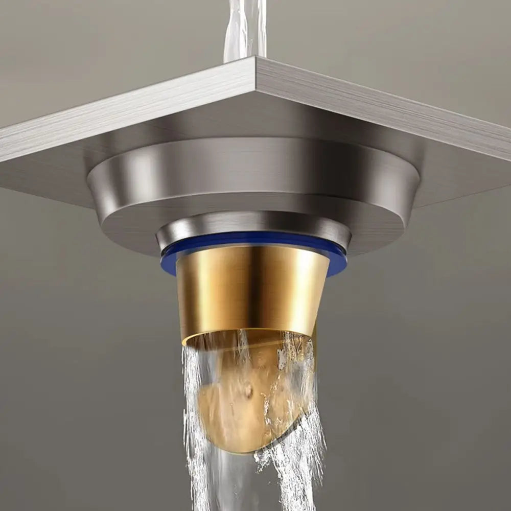 Stainless Steel Shower Floor Drain Grey Backflow Preventer Kitchen Sink Strainer Anti-odor Thickened Waste Drain Universal Oasis Select