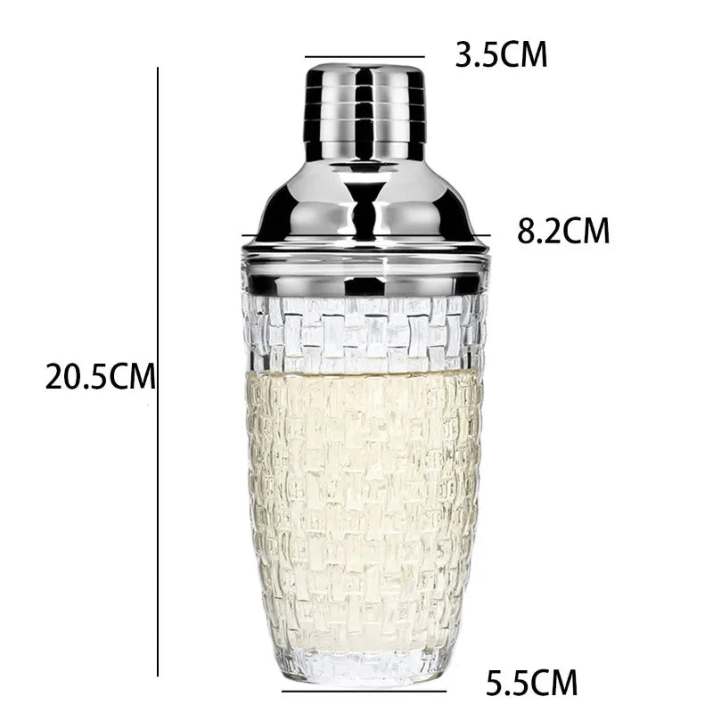 400ML Transparent Resin Shaker Cup, Milk Tea Accessories, Cocktail Shaker, Mixing Cup, Perfect for Whiskey and Other Beverages Oasis Select