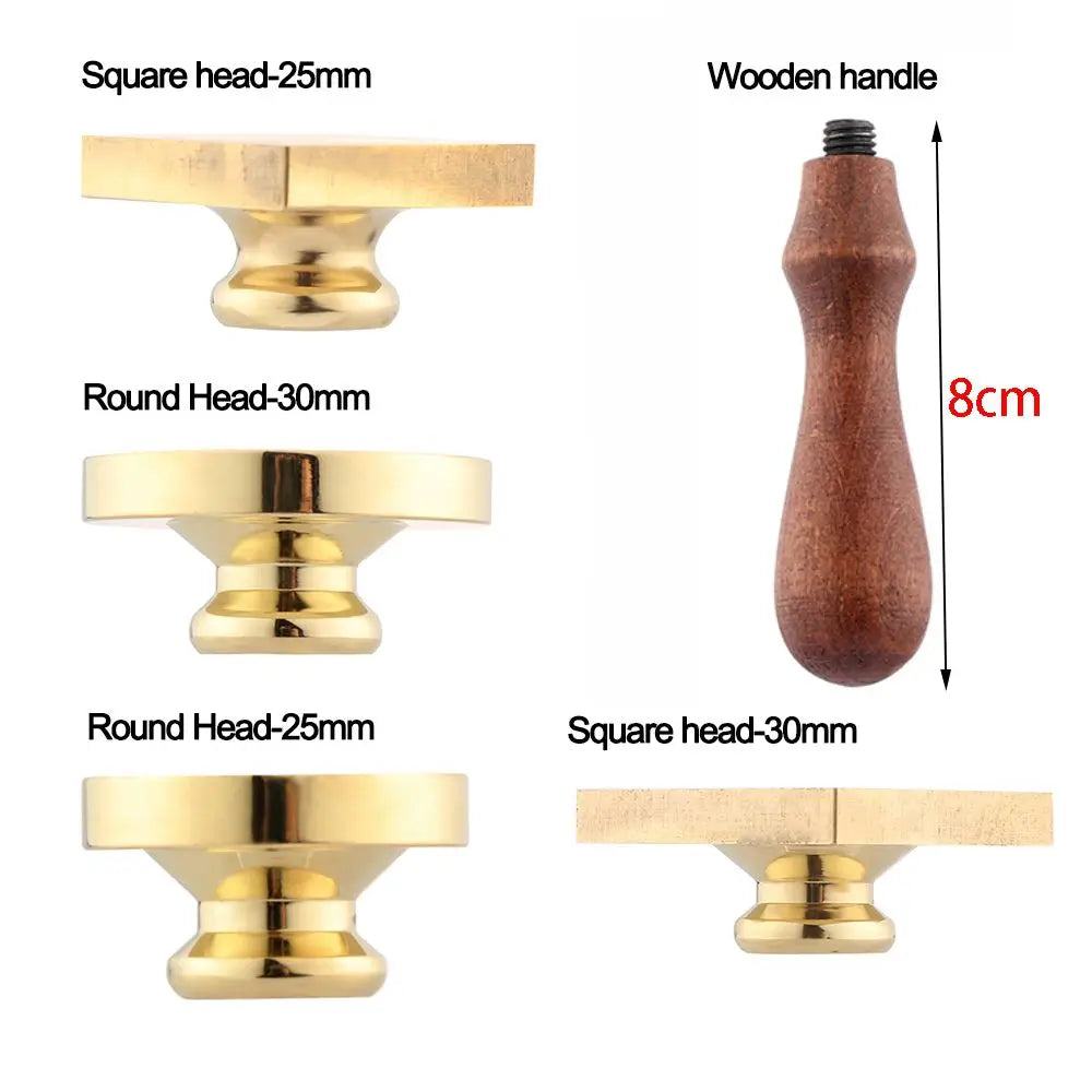 Retro Brass Sealing Wax Stamps Head Wooden Wax Sealing Stamp Handle Rosewood Handle Wax Seal Copper Head for Scrapbooking Oasis Select