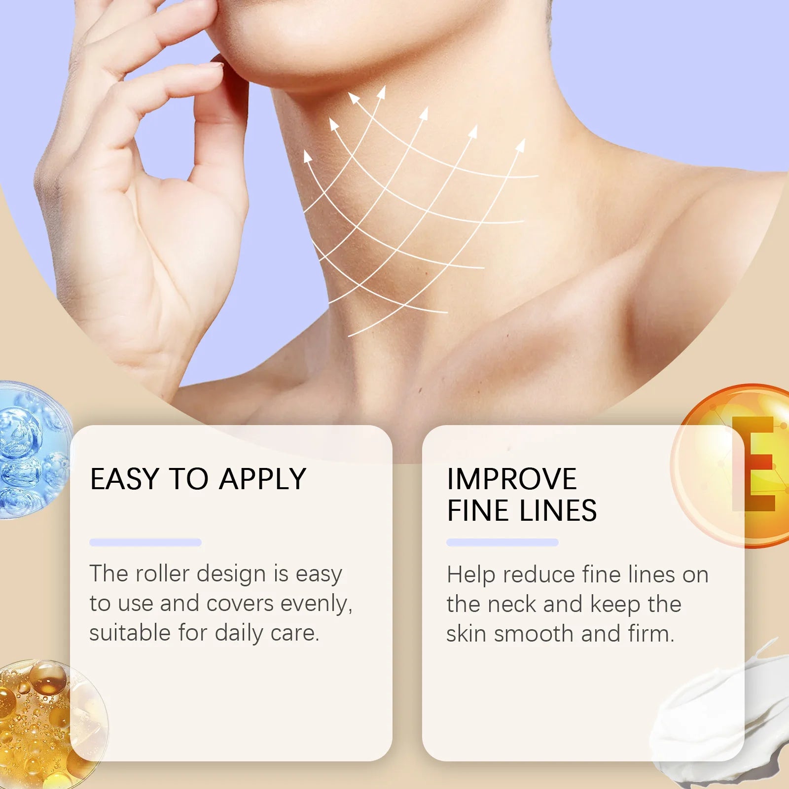 Hoygi Neck Firming Roller Cream – Lift, Tighten & Hydrate Neck Firming Cream Oasis Select