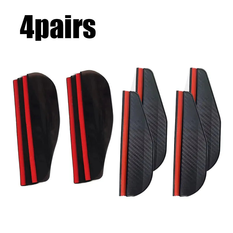1/2/3/4pairs Car Rearview Mirror Rain Eyebrow Carbon Fiber Universal Car Rain Shield Reversing Mirror Rain Cover Car Accessorie Oasis Select 4pairs mixed 2