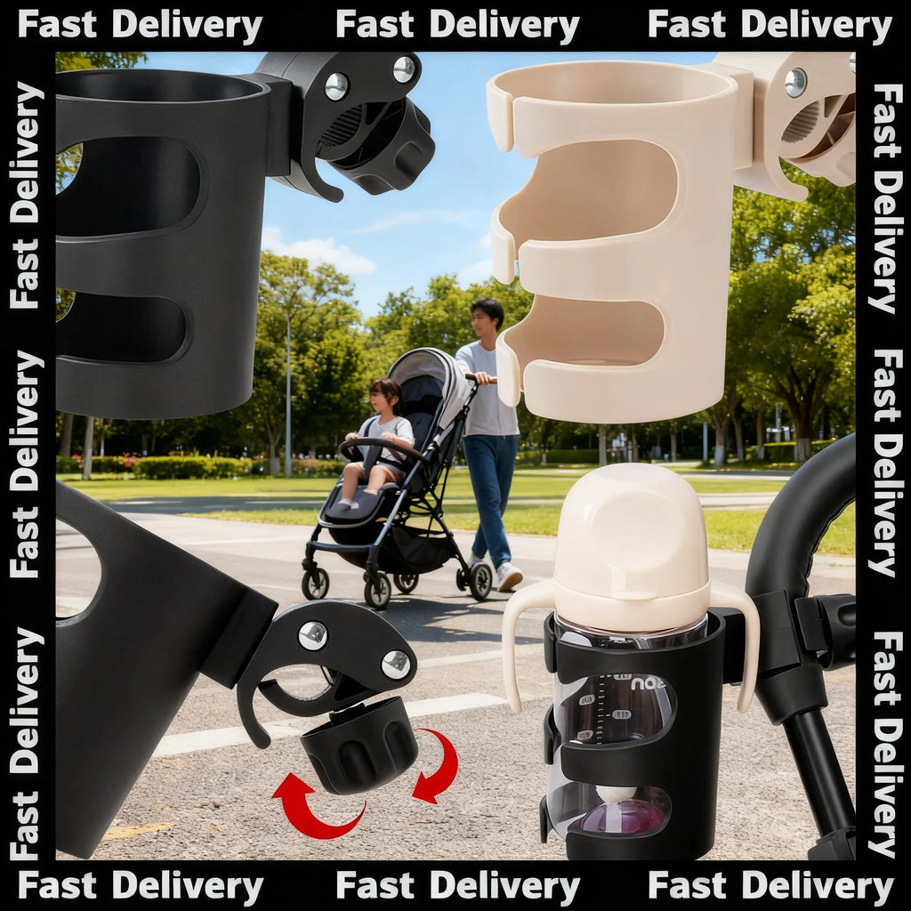 Universal 360° Cup Holder for Stroller, Bike & Wheelchair