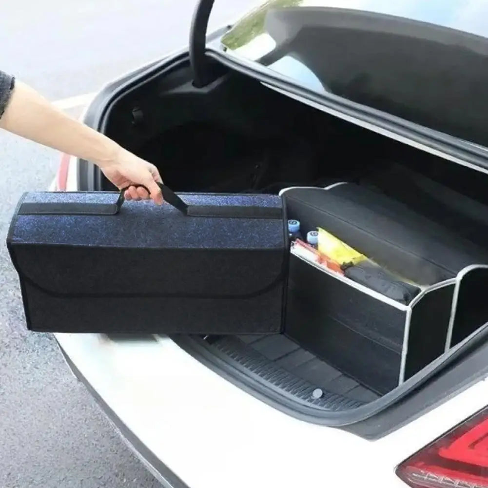 Large Anti Slip Compartment Boot Storage Organizer Tool Car Storage Bag Car Trunk Organizer Soft Felt Storage Box Accessories Oasis Select