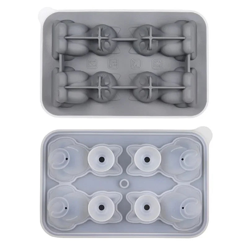 Silicone Ice Cube Ice Ball Mold Animal Ice Cube Cat Ice Cube Cat Ice Cube Mold Home Ice Cube Ice Box Gadgets for Home Oasis Select Grey