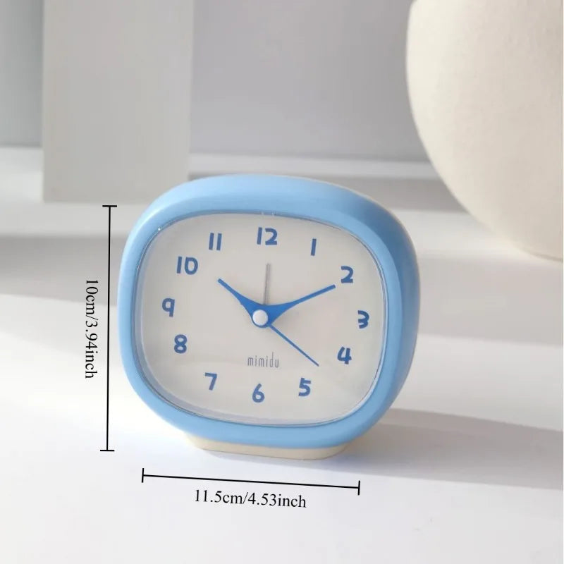 1pcs Ins Style Desktop Clock for Kids Time Management Alarm Clock Small Student Wake Up Clock for Home Bedroom Oasis Select Glacier blue